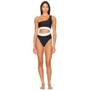 Tularosa Aleah One Piece in Black & White Medium New Womens Swimsuit